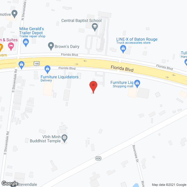 Map of the neighborhood around Magnolia Care Center, Inc.