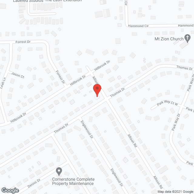 Map of the neighborhood around HICKEY PERSONAL CARE HOME