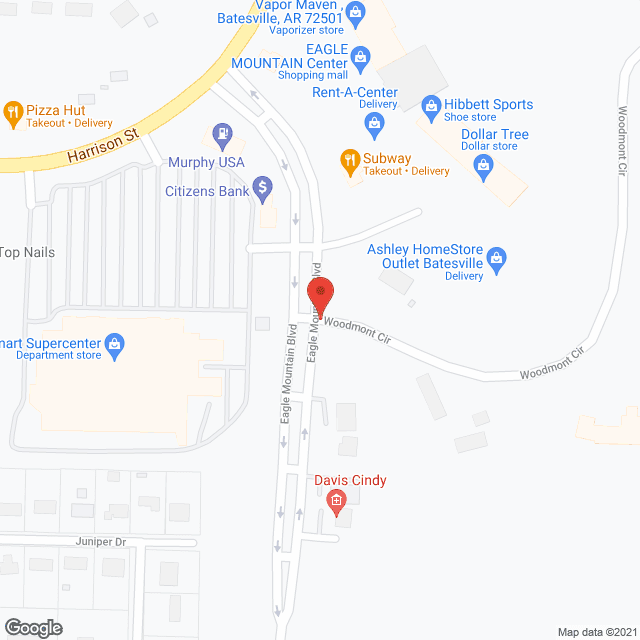 Map of the neighborhood around Eagle Mountain Assisted Living