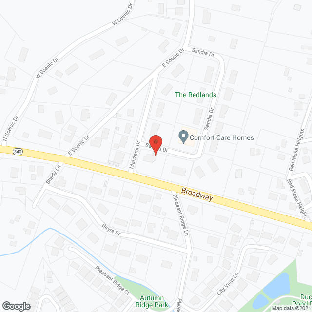 Map of the neighborhood around Comfort Care Too