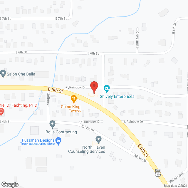 Map of the neighborhood around Rainbow Point AFC LLC