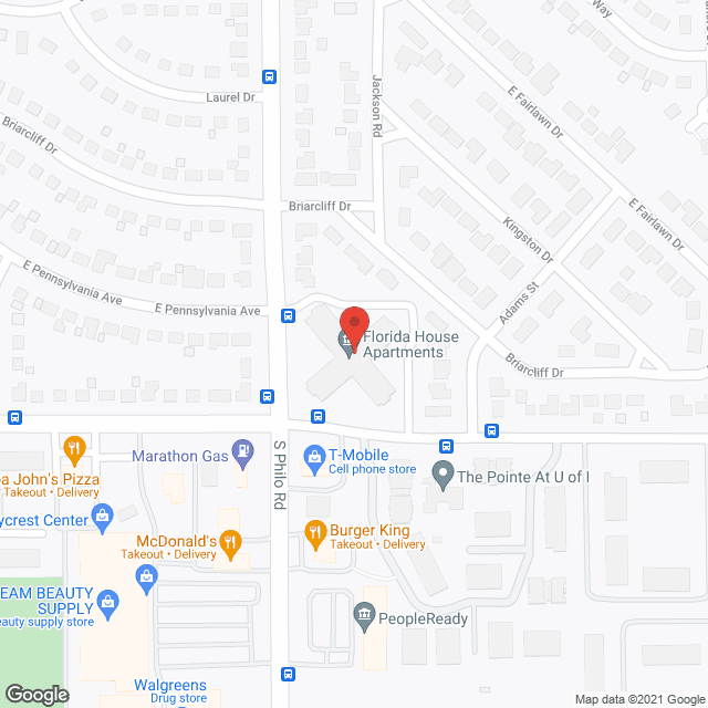 Map of the neighborhood around Florida House
