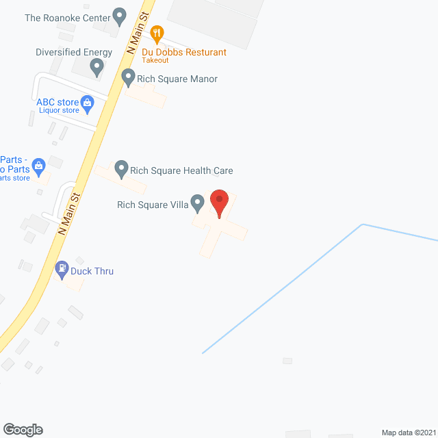 Map of the neighborhood around Rich Square Villa