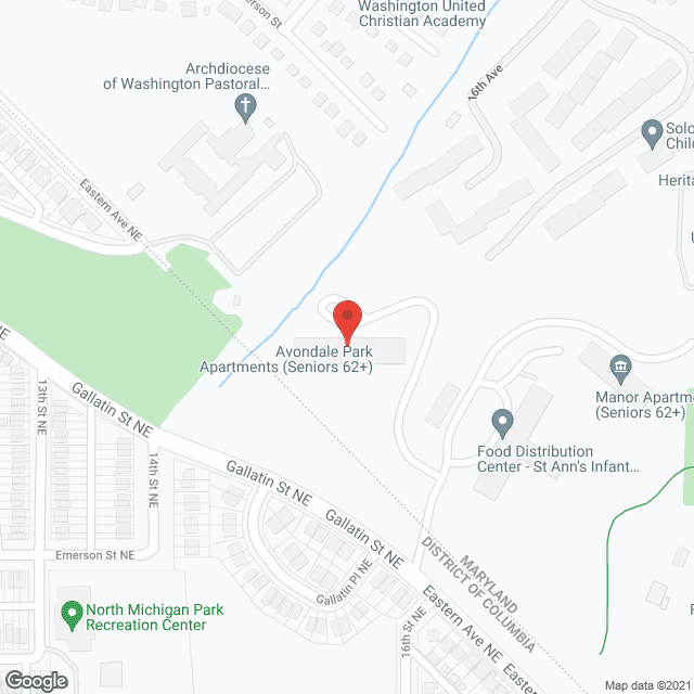 Map of the neighborhood around Avondale Park Apartments
