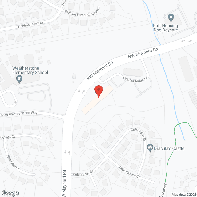 Map of the neighborhood around Weatherstone Spring