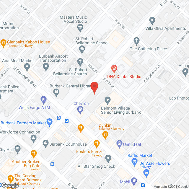 Map of the neighborhood around Olive Plaza Apartments