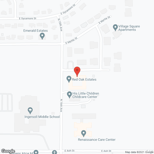 Map of the neighborhood around Red Oak Memory Care