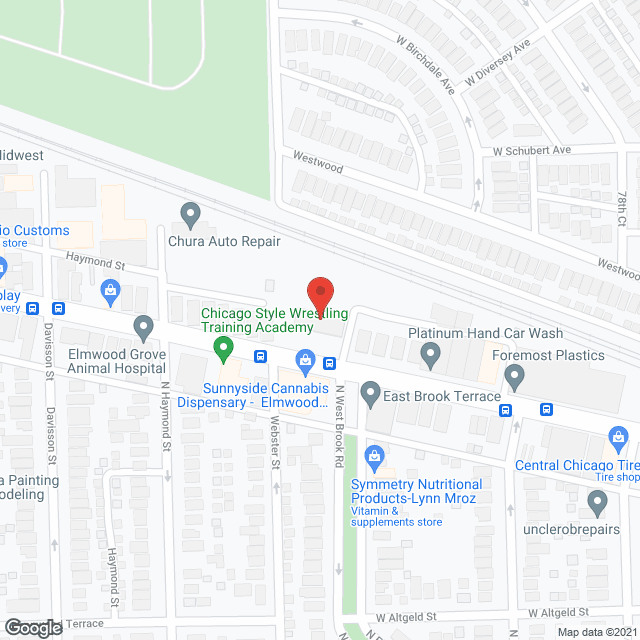 Map of the neighborhood around Elmbrook Senior Residences