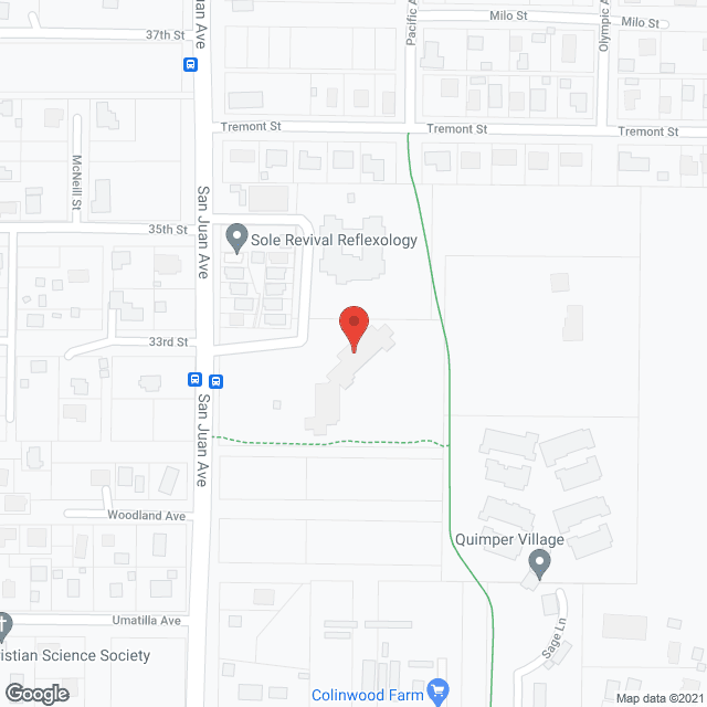 Map of the neighborhood around San Juan Commons