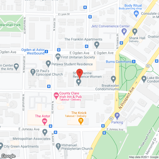 Map of the neighborhood around St. Catherine Residence