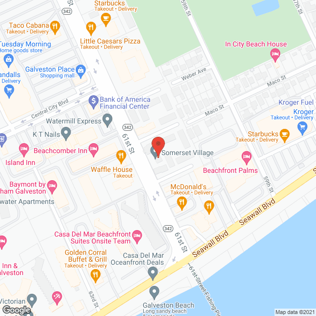 Map of the neighborhood around Somerset Retirement Village