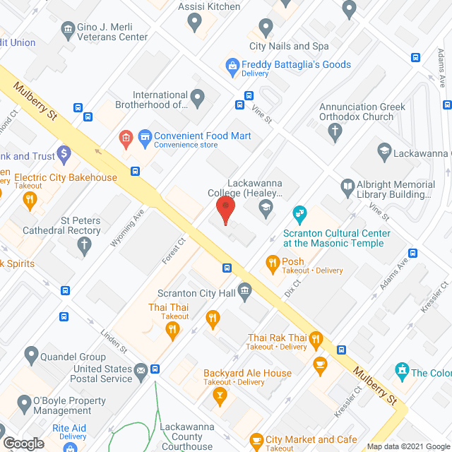 Map of the neighborhood around Mulberry Towers