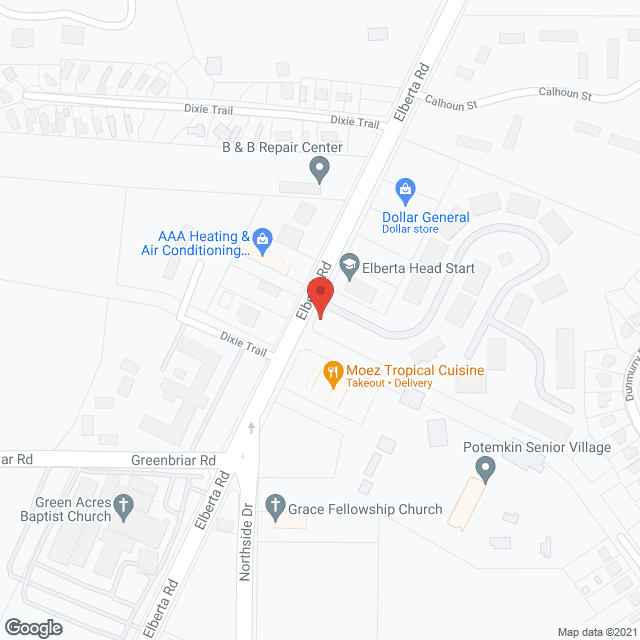Map of the neighborhood around Potemkin Senior Village