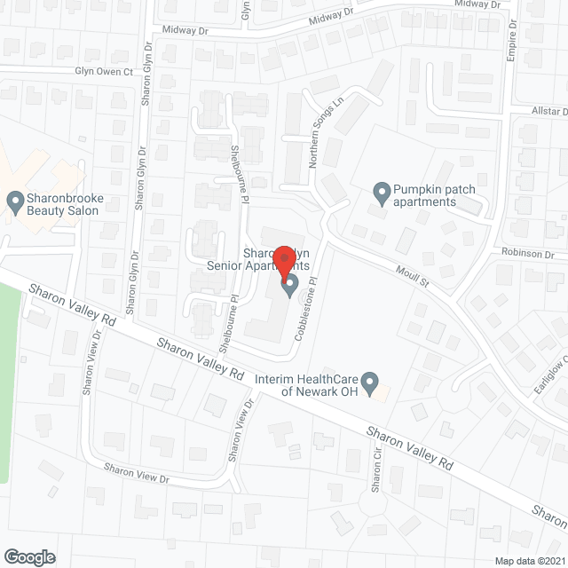 Map of the neighborhood around Sharon Glyn