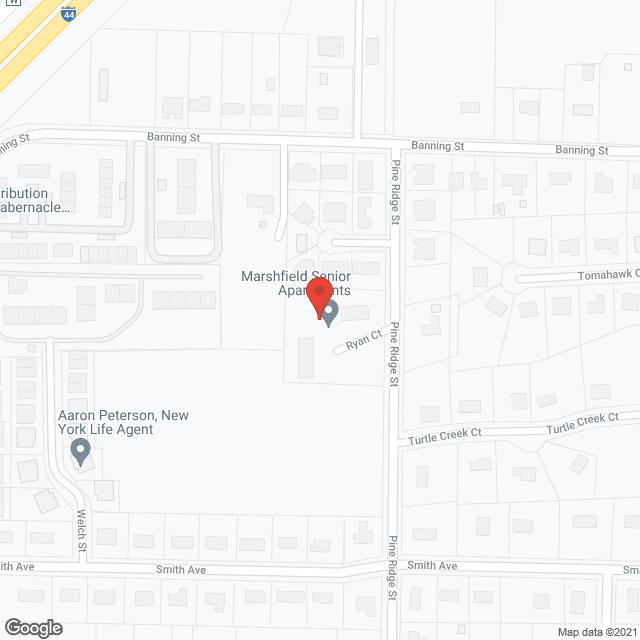 Map of the neighborhood around Marshfield Seniors