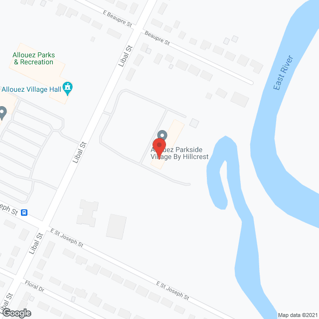 Map of the neighborhood around Allouez Parkside Village