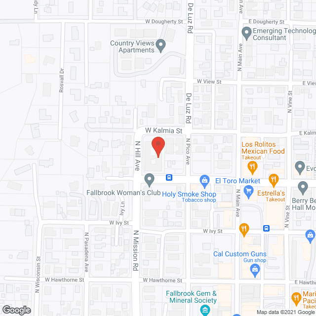 Map of the neighborhood around Kalmia Courtyards
