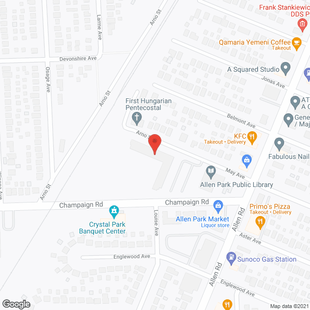 Map of the neighborhood around Leo Paluch Senior Apartments