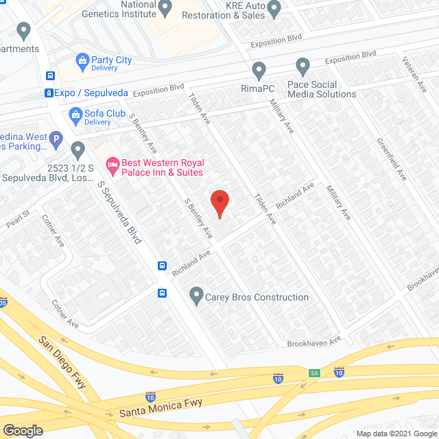 Map of the neighborhood around Aging Eternity Retirement Home 1