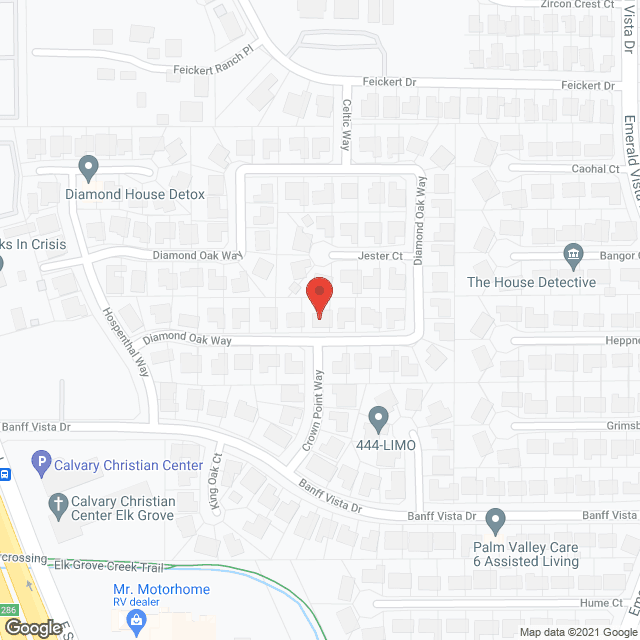 Map of the neighborhood around Diamond Oak I