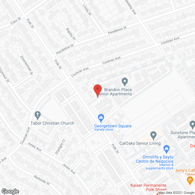 Map of the neighborhood around Brandon Place Senior Apartments