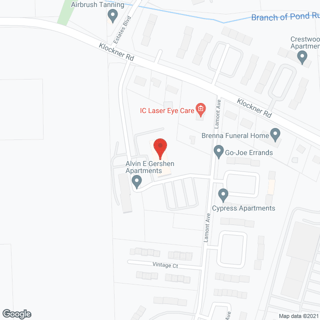 Map of the neighborhood around Pond Run Housing