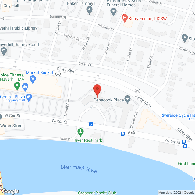 Map of the neighborhood around Merrivista