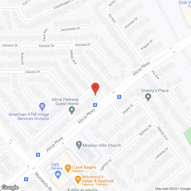 Map of the neighborhood around Golden Years Senior Home