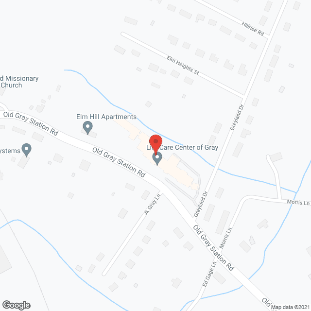 Map of the neighborhood around Life Care Center of Gray