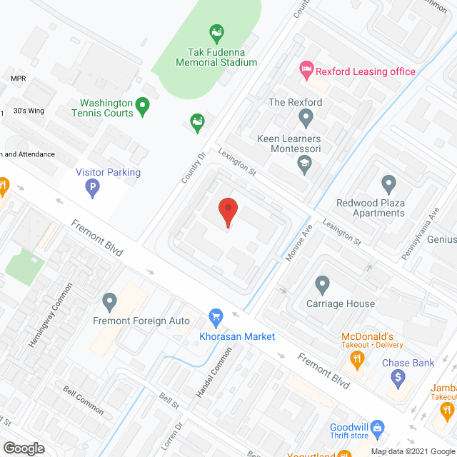 Map of the neighborhood around Rancho Luna