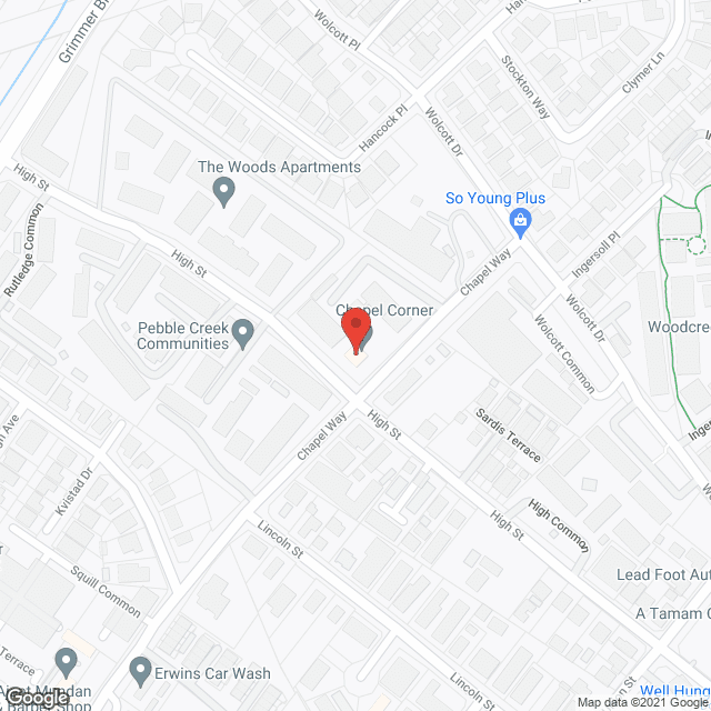 Map of the neighborhood around Chapel Corner