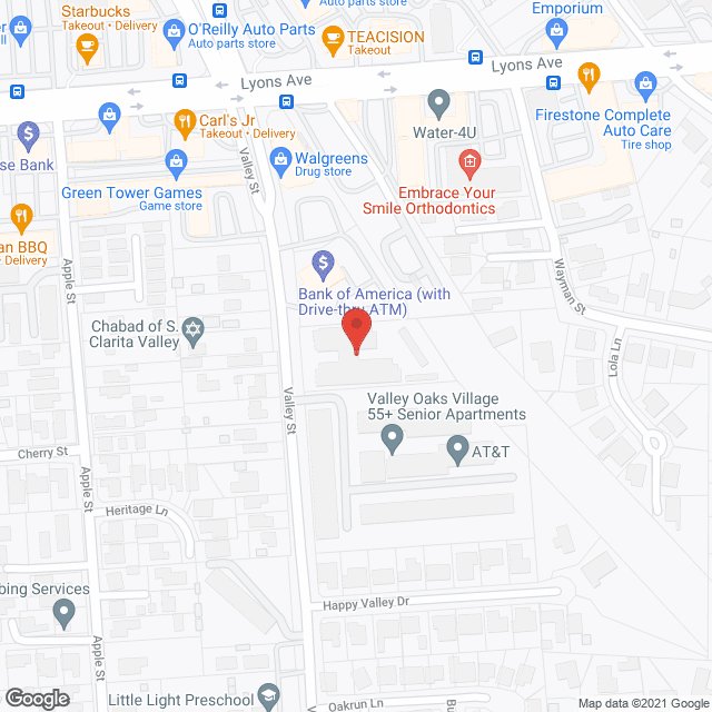 Map of the neighborhood around Willows Senior Citizen Apts.