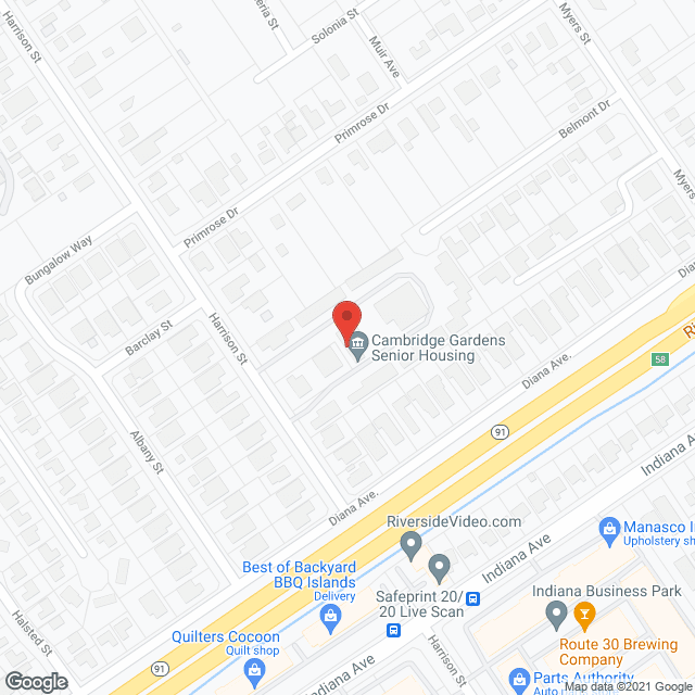 Map of the neighborhood around Cambridge Gardens Senior Housing