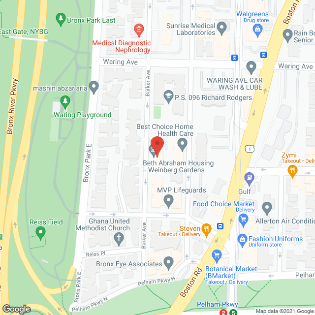 Map of the neighborhood around Weinberg Gardens