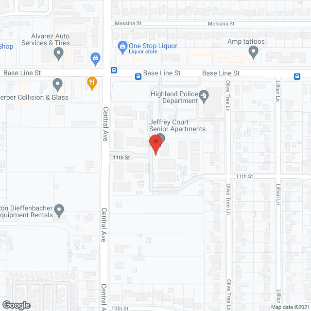 Map of the neighborhood around Jeffrey Court Apartments