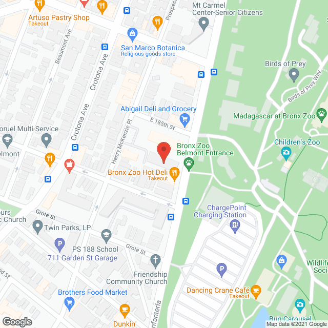 Map of the neighborhood around Belmont Blvd II Apartments