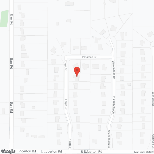 Map of the neighborhood around Heart and Home