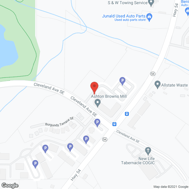 Map of the neighborhood around Ashton Browns Mill