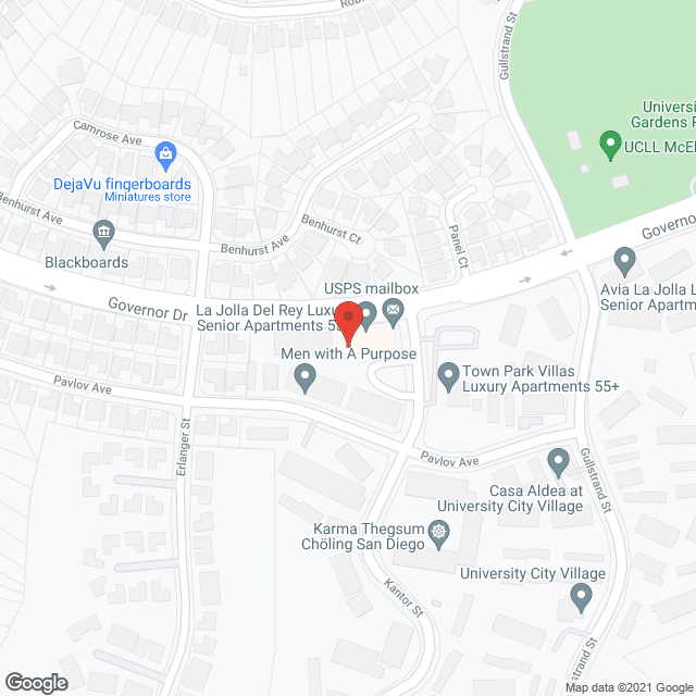 Map of the neighborhood around Town Park Villas