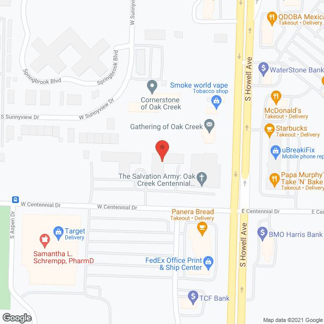Map of the neighborhood around Booth Manor