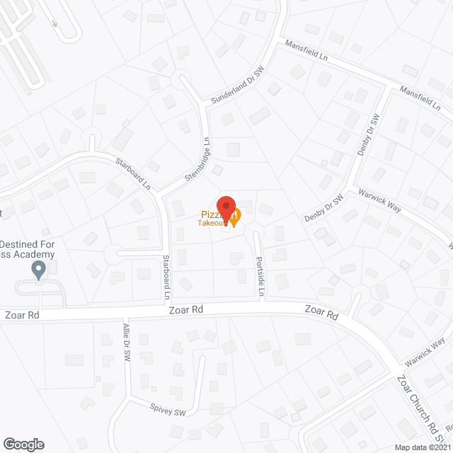 Map of the neighborhood around Bayward Manor