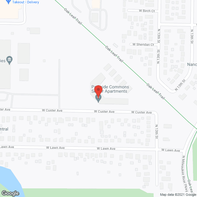 Map of the neighborhood around Parkside Commons Senior Apartments