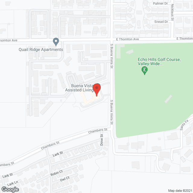 Map of the neighborhood around Buena Vista Assisted Living