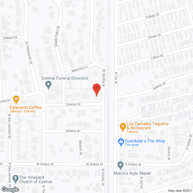 Map of the neighborhood around Hands from Above Assisted Living