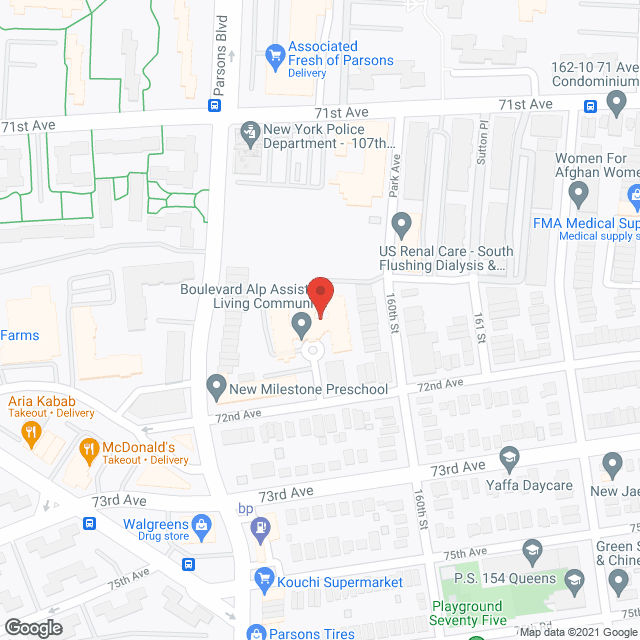 Map of the neighborhood around Queens Boulevard ALP