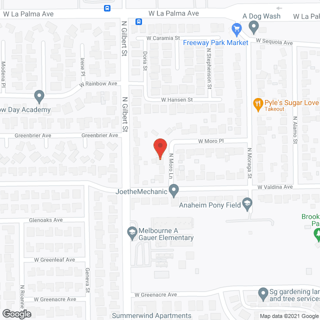 Map of the neighborhood around Sunny Living