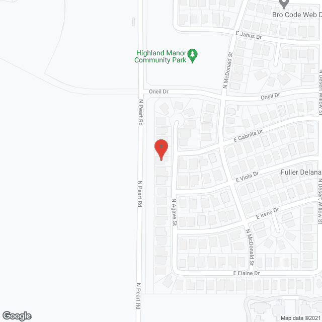 Map of the neighborhood around Sun Valley Care