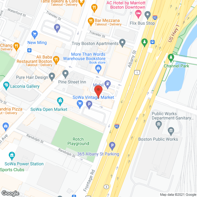 Map of the neighborhood around Women's Inn at Pine Street
