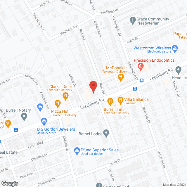 Map of the neighborhood around Morriss Manor