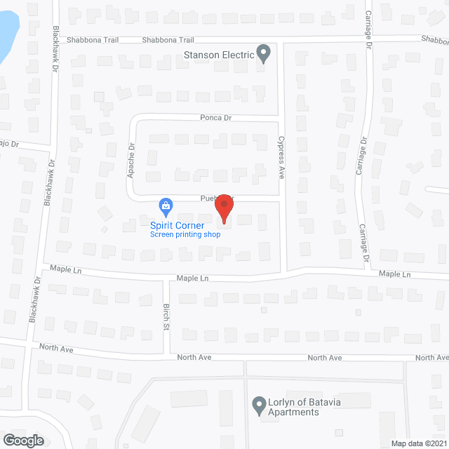 Map of the neighborhood around Home Care Advantage - Batavia House